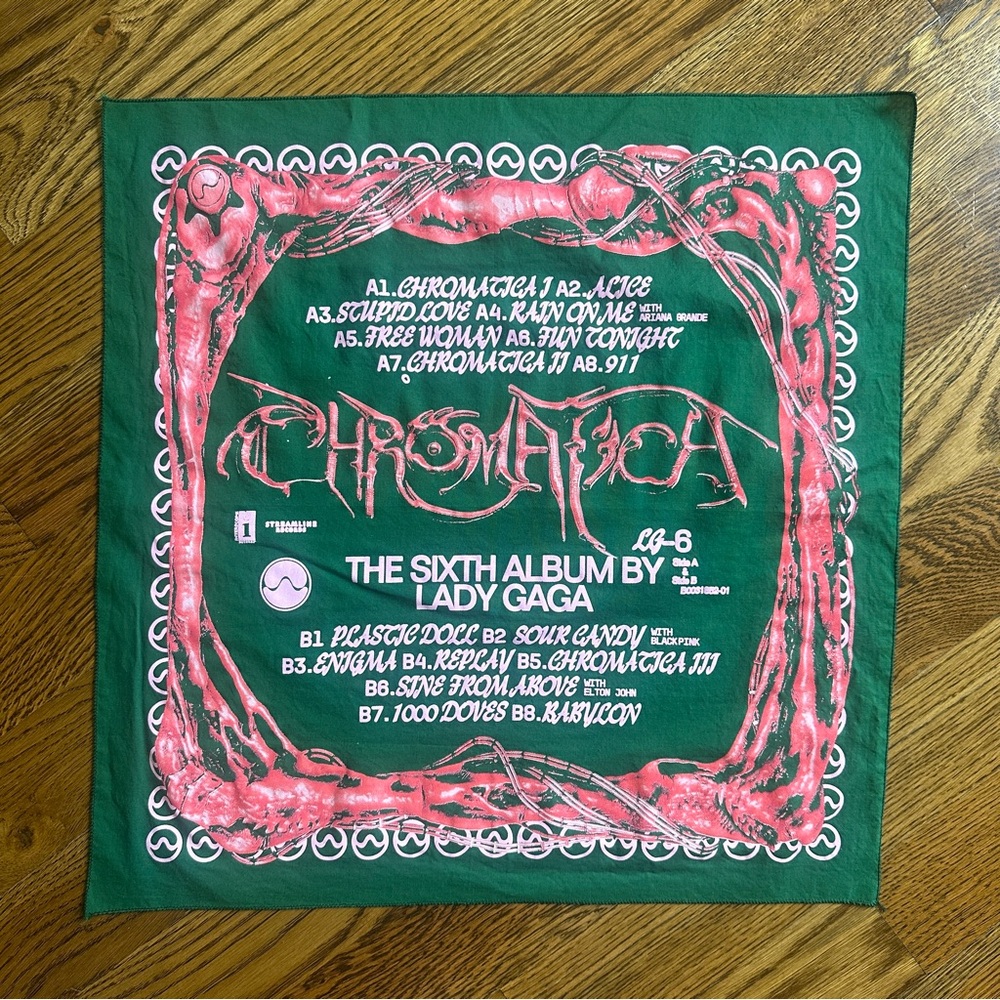 NEW Lady Gaga Chromatica Green/Pink Bandana